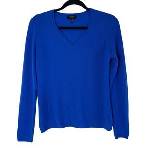 Cashmere V Neck Sweater Blue Color size M
